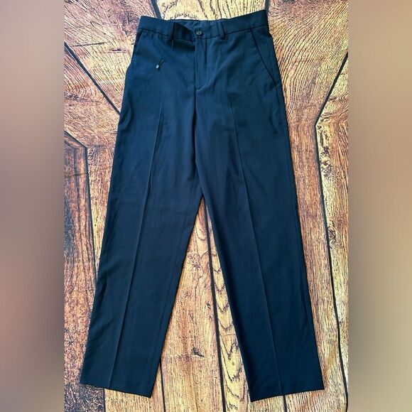 Zara Basic Collection Pants Womens Navy Blue Flat Front Cuffed Hem Trousers - Picture 11 of 15